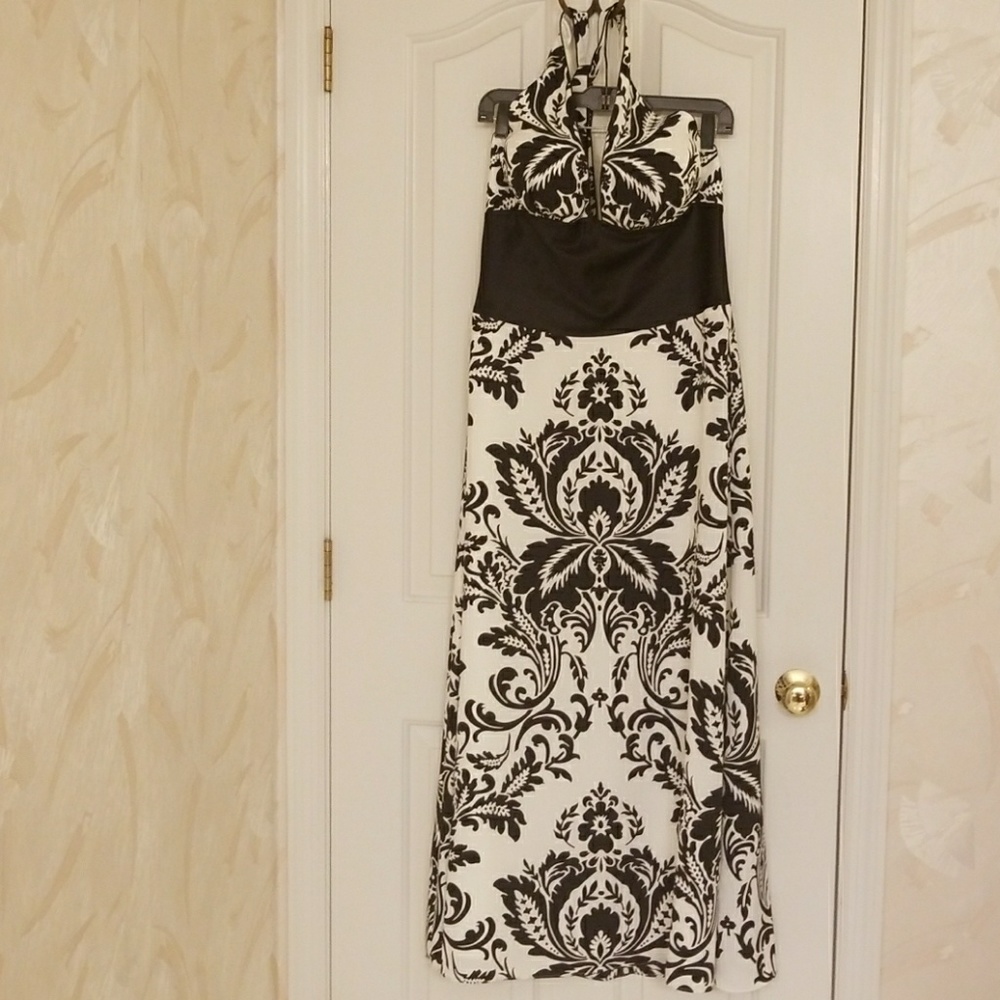 Black and White Evening Gown